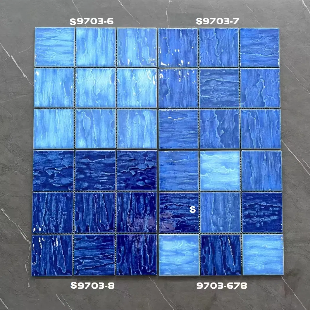 Shinny Mirror porcelain Finished Square Ceramic Mosaic Tiles for Floor Wall Project