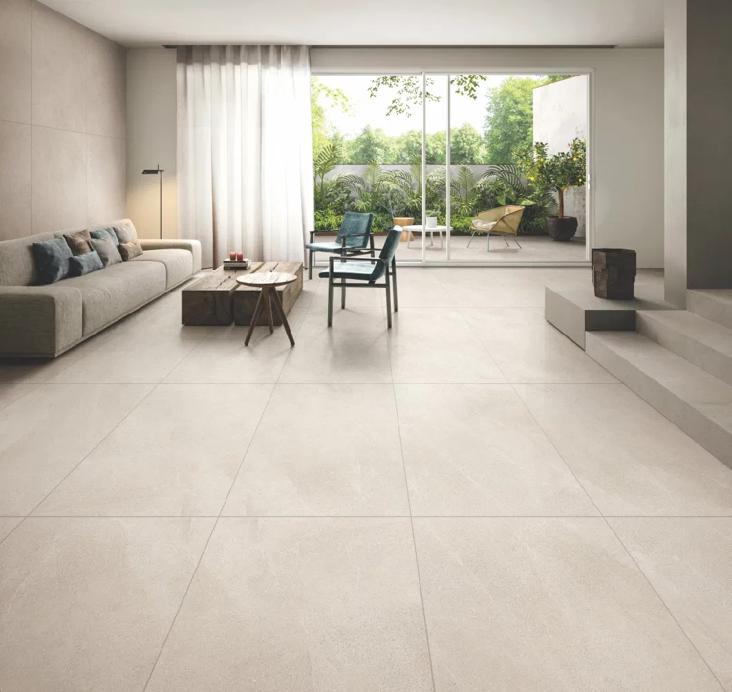 Ivory Stone Look Glazed Tile Porcelain Floor Tile