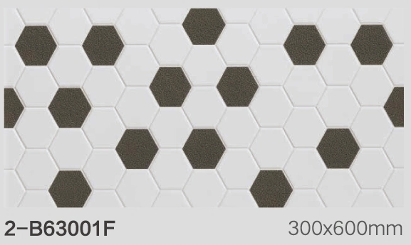 New Design Interior Wall Tile 300X600 White Hexagon Look Bathroom Tile