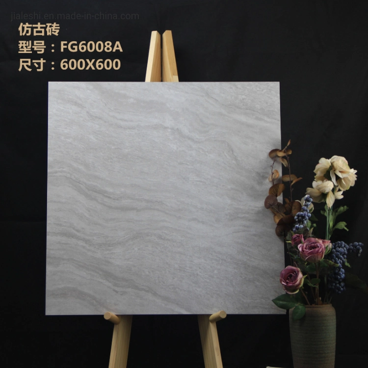 Porcelain Wood Plank Rustic Ceramic 600*600 Light Gray High Quality Floor Tiles
