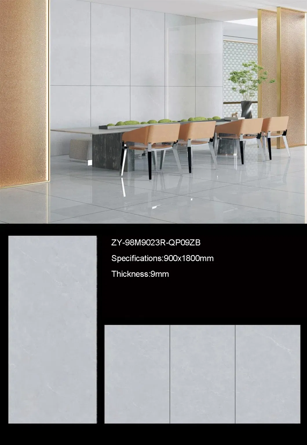 Sintered Stone Slab Slate Factory House Apartment Hotel Glossy Porcelain Floor Tile