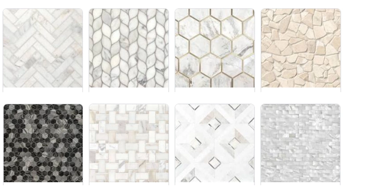 Newstar Natural Marble Brick Carrara White Hexagonal Mosaic Tile Kitchen Shower Room Stone Floor Tile Marble Mosaic