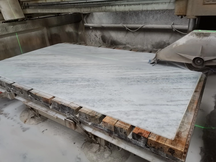 Chinese Crystal Blue White Marble Tiles Polished for Wall and Floor