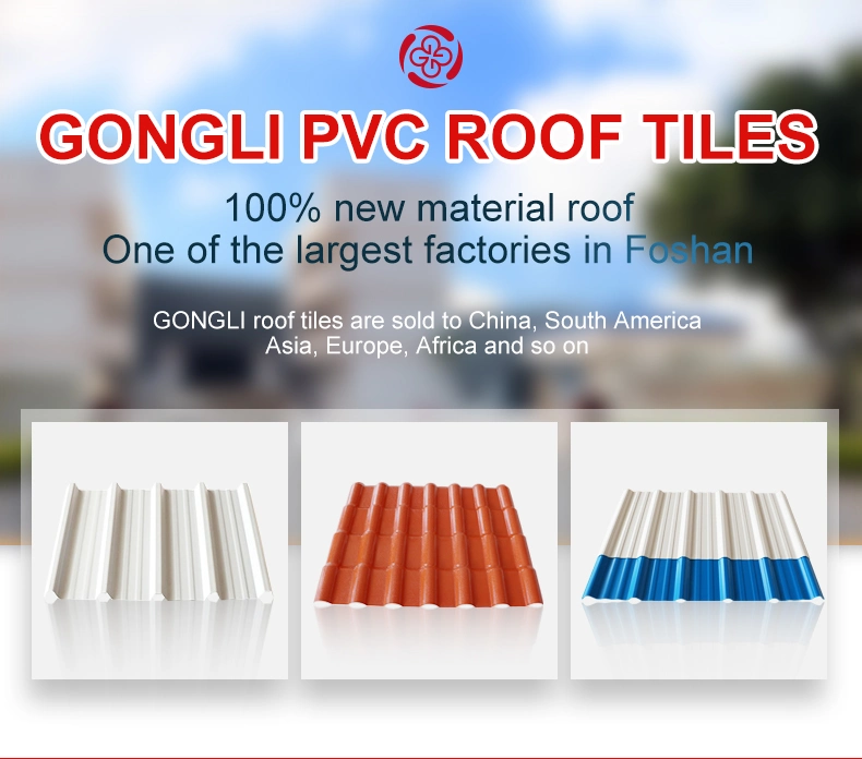 Foshan Tile PVC Roof Marcopolo Tiles Price PVC Roofing T 1130 PVC Roof Tile Exterior Wall Tile Laminas PVC PARA Techo Fabrica De Ladrillo Lamina PVC Teja