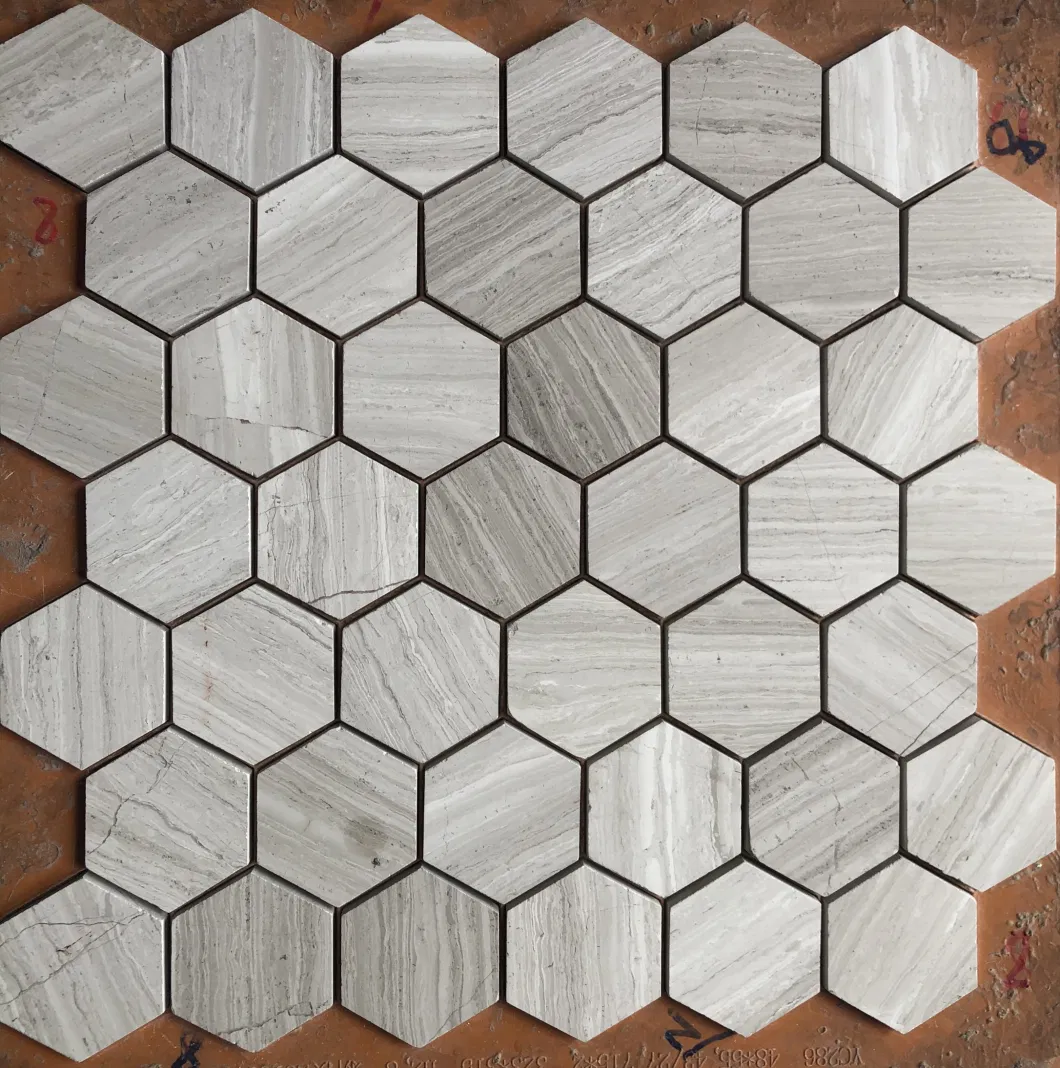 Promotion Gray Marble Herringbone Pattern Mosaic