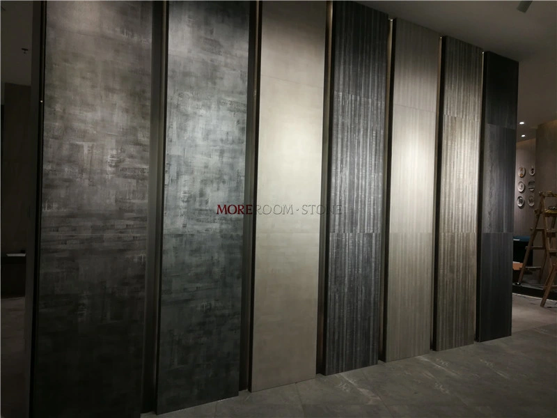 Moreroom Stone Dark Grey Cement Porcelain Tiles for Bathroom Flooring and Wall Design