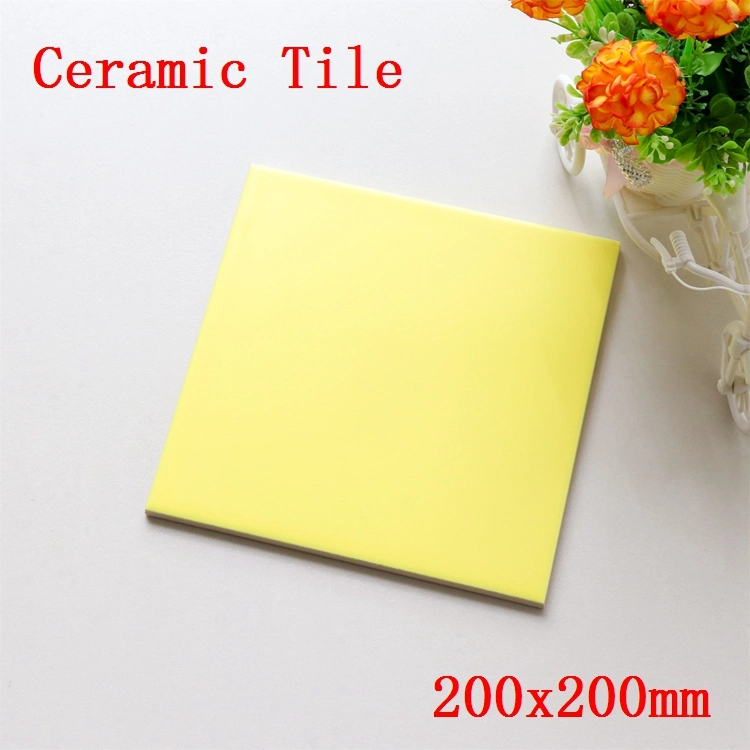 Wholesale 200*200mm Light Yellow Project Ceramics Tiles Porcelain Floor Full Body Floor Tiles Wall Tile
