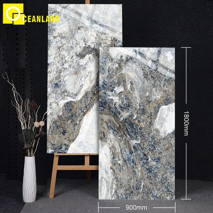 Natural Marble Glossy Glazed Ceramic Sintered Stone Tiles Porcelanato 900X1800mm