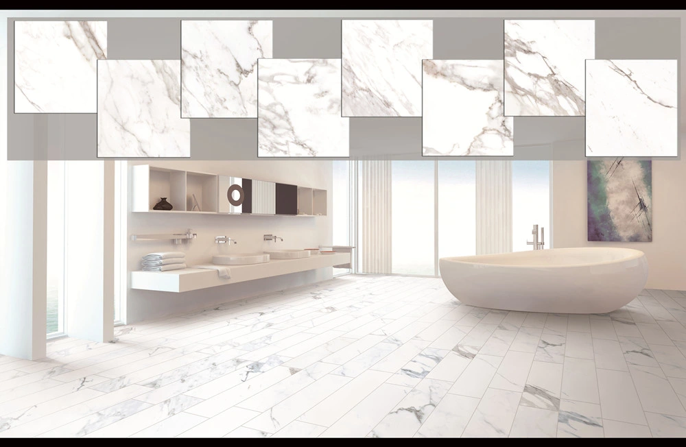 Pure White Calacatta 24X24 Non Slip 24X24 Matte Rustic Ceramic Floor Tile (JC6905)
