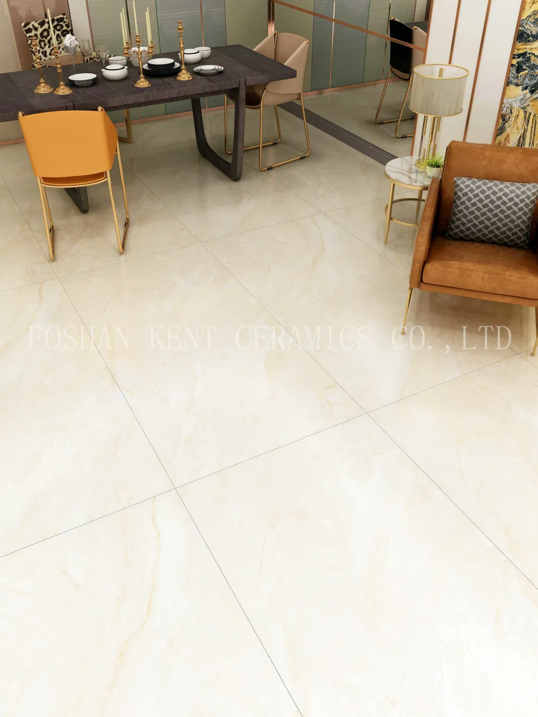Beige Full Body Marble Floor Wall Building Material Polished Glossy Large Tile