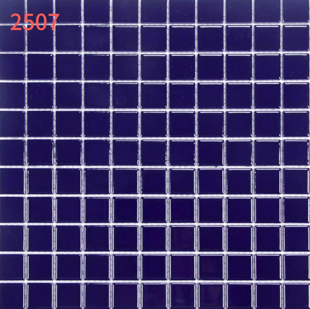 12X12 Anti Slip Blue Ceramic Mosaic for Swimming Pool Tile
