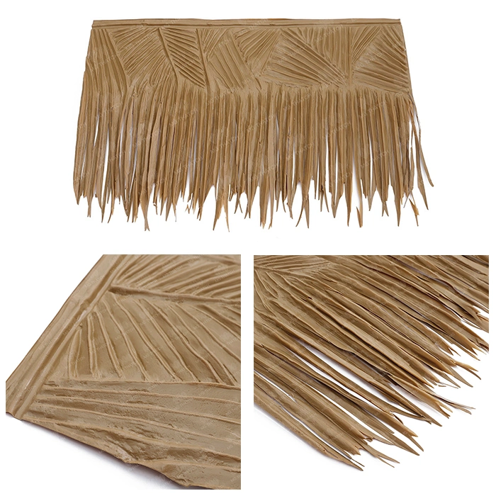 Anti-UV Synthetic Artificial Plastic Palm Leaf Thatch Waterproof House Roof Tile