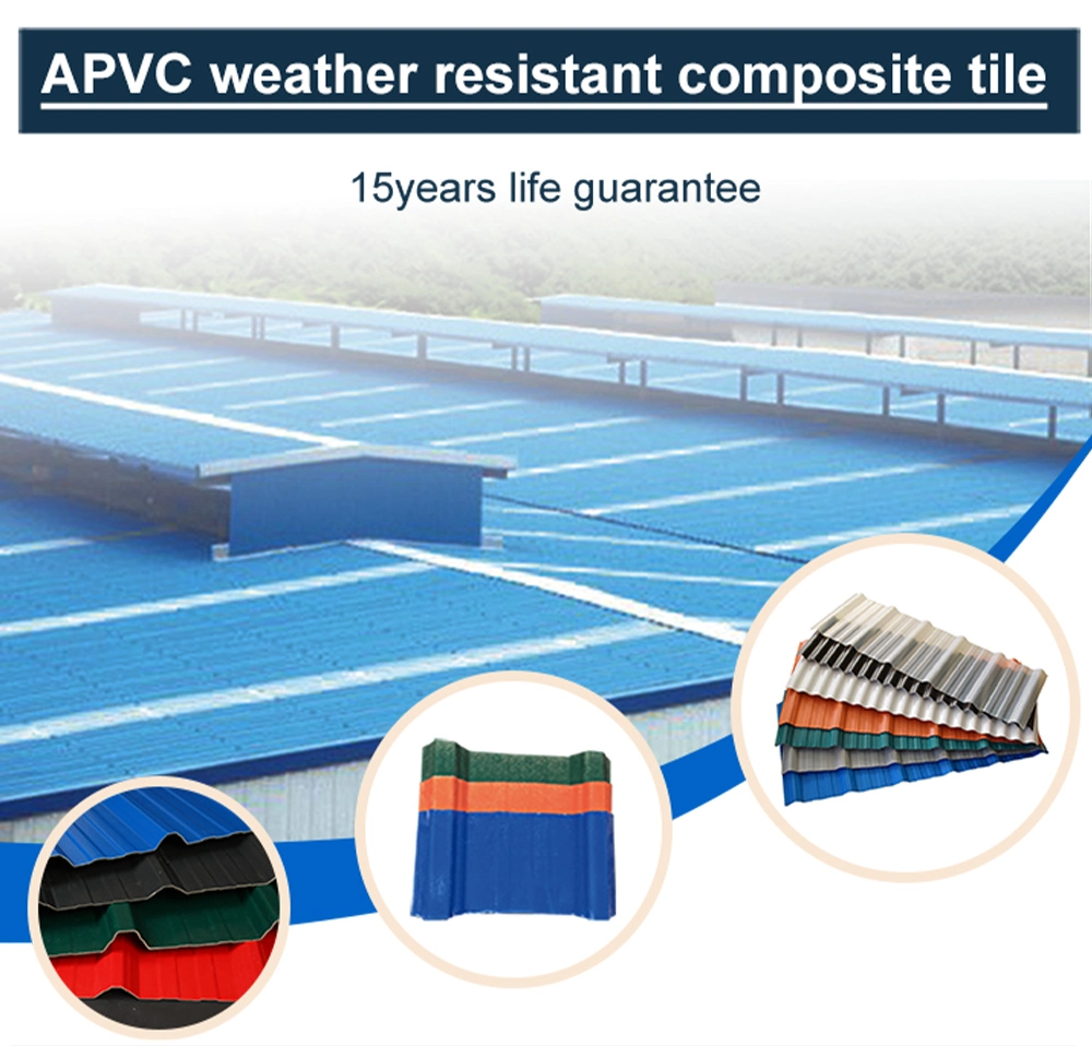 Lightweight Apvc Plastic Roof Wall Tiles Design for Bangladesh House Roofing