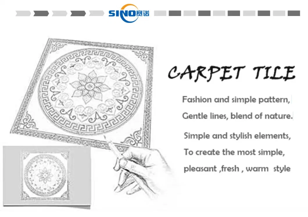 600X600 (4 in 1) 3D Kitchen Glazed Ceramic Carpet Tiles Price in China