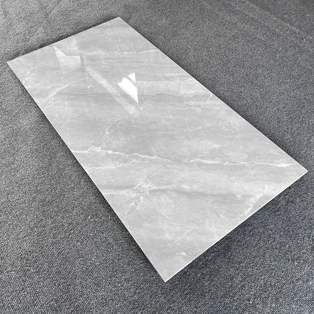 Foshan 60X120 Size Glossy Polished Glazed Porcelain 60*120 Grey Marble Floor Ceramic Tiles