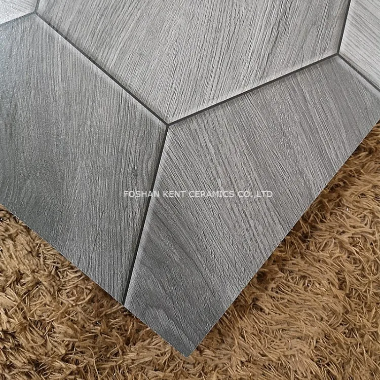 Gray Color Hexagon Pattern Industrial Modern Design Rustic Tiles