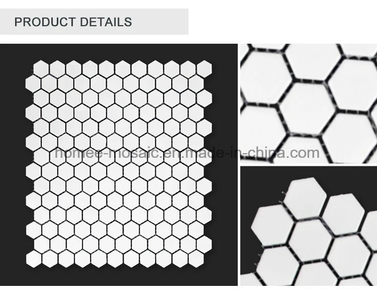 Small Hexagonal Design Porcelain Ceramics Mosaics