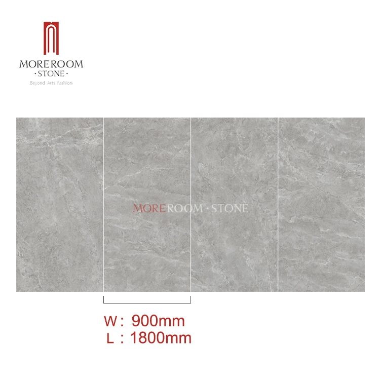 900 1800 Commercial Marble Imitation Porcelain Large Floor Tiles Grey