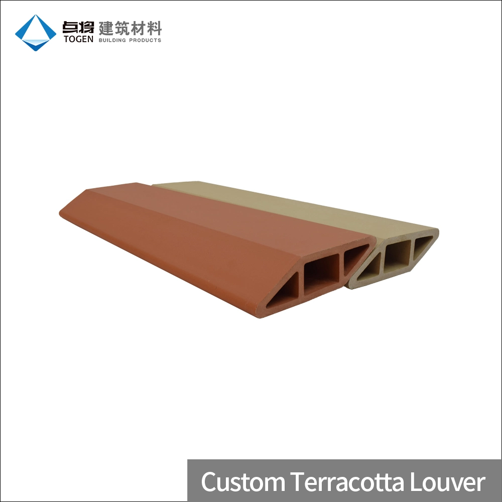 Clay Facade Panel Supplier Grooved Surface Grey Terracotta Architectural Design Tiles for Exterior Wall