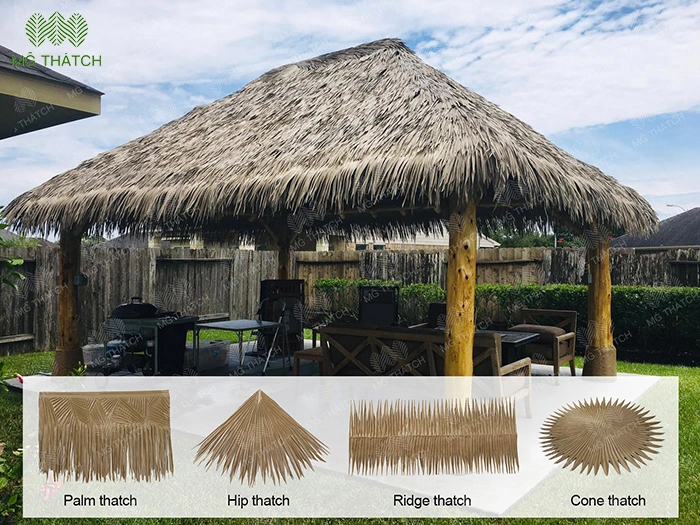 Anti-UV Synthetic Artificial Plastic Palm Leaf Thatch Waterproof House Roof Tile