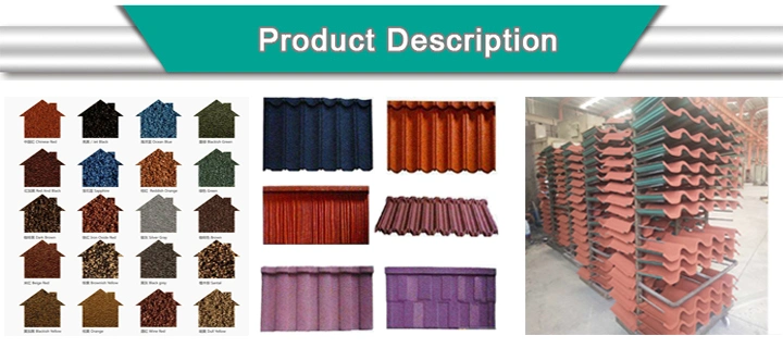 Chinese Factory Blue Stone Coated Roofing Tile for Building Material