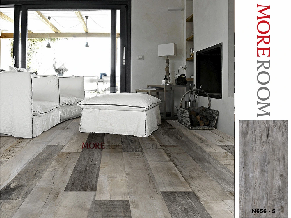 600X1200 Gray Wood Grain Effect Porcelain Tiles Flooring