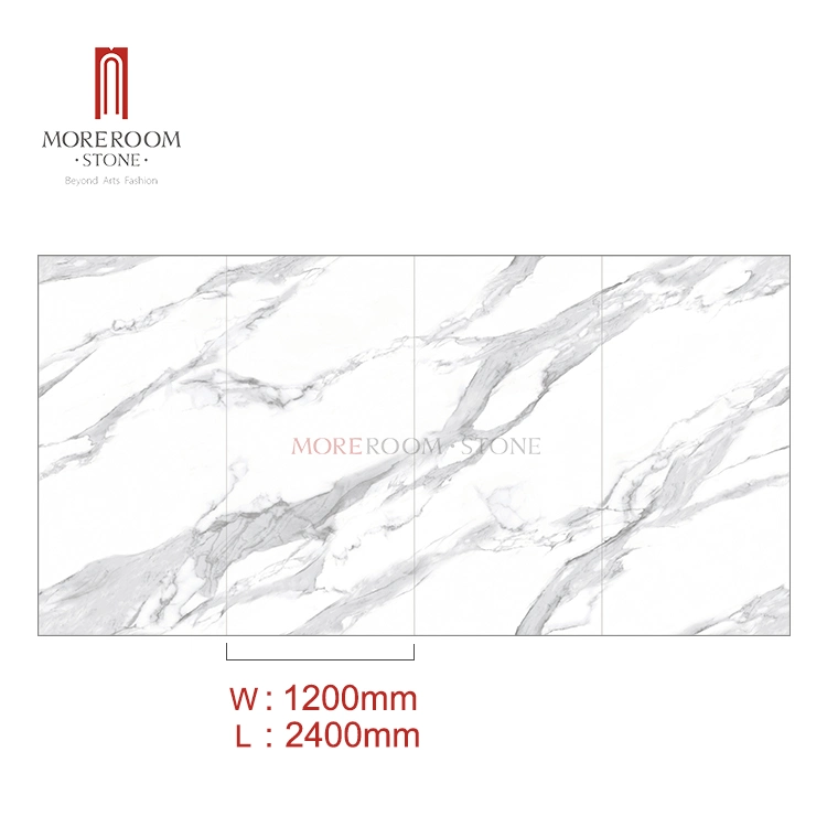 1200*2400 Bookmatch White Marble Big Size Ceramic Floor Tiles Large Format Matt Tile