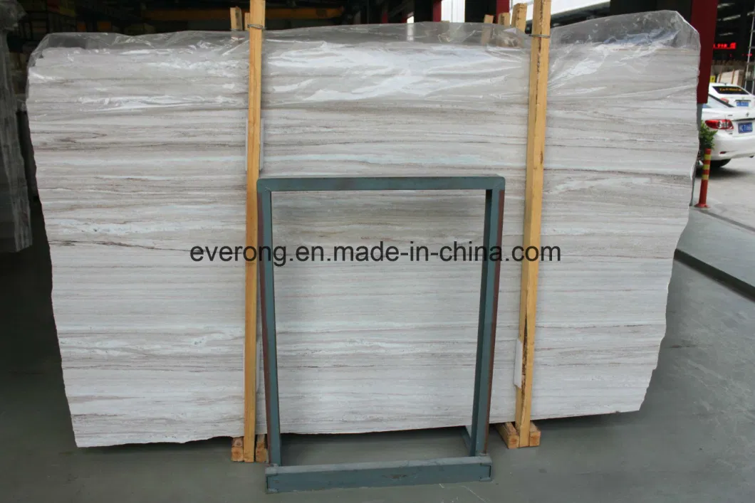 Chinese Crystal Wooden White Vein Palissandro Marble Tile