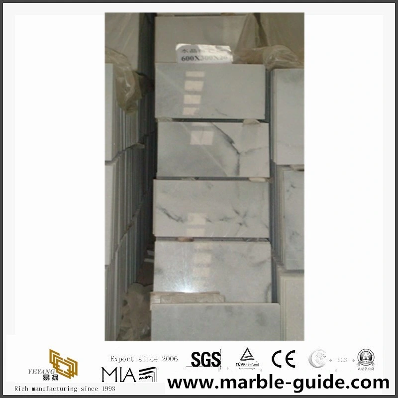 China Crystal White Marble Floor Tiles for Bathroom/Kitchen/Home/Commercial/Hotel Floor Tiles