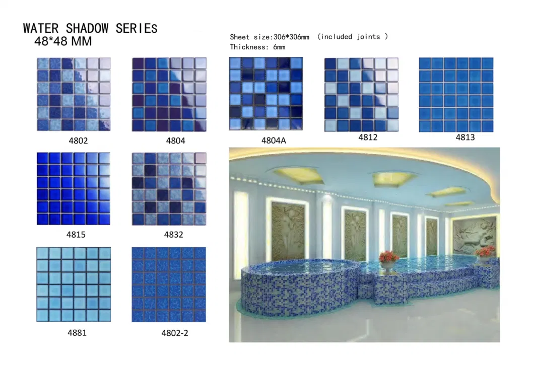Shinny Mirror porcelain Finished Square Ceramic Mosaic Tiles for Floor Wall Project