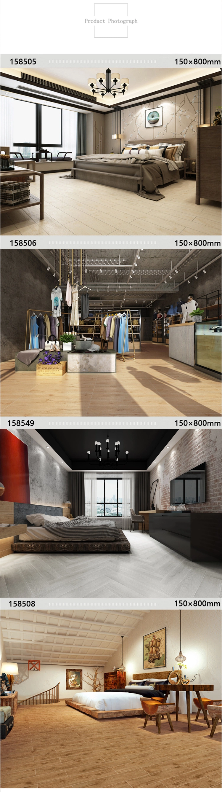 Home Porcelain Wood Look Tile Home Decor Wood Color Effect Strip Ceramic Floor Tiles New Decorative Wood Tiles Factory