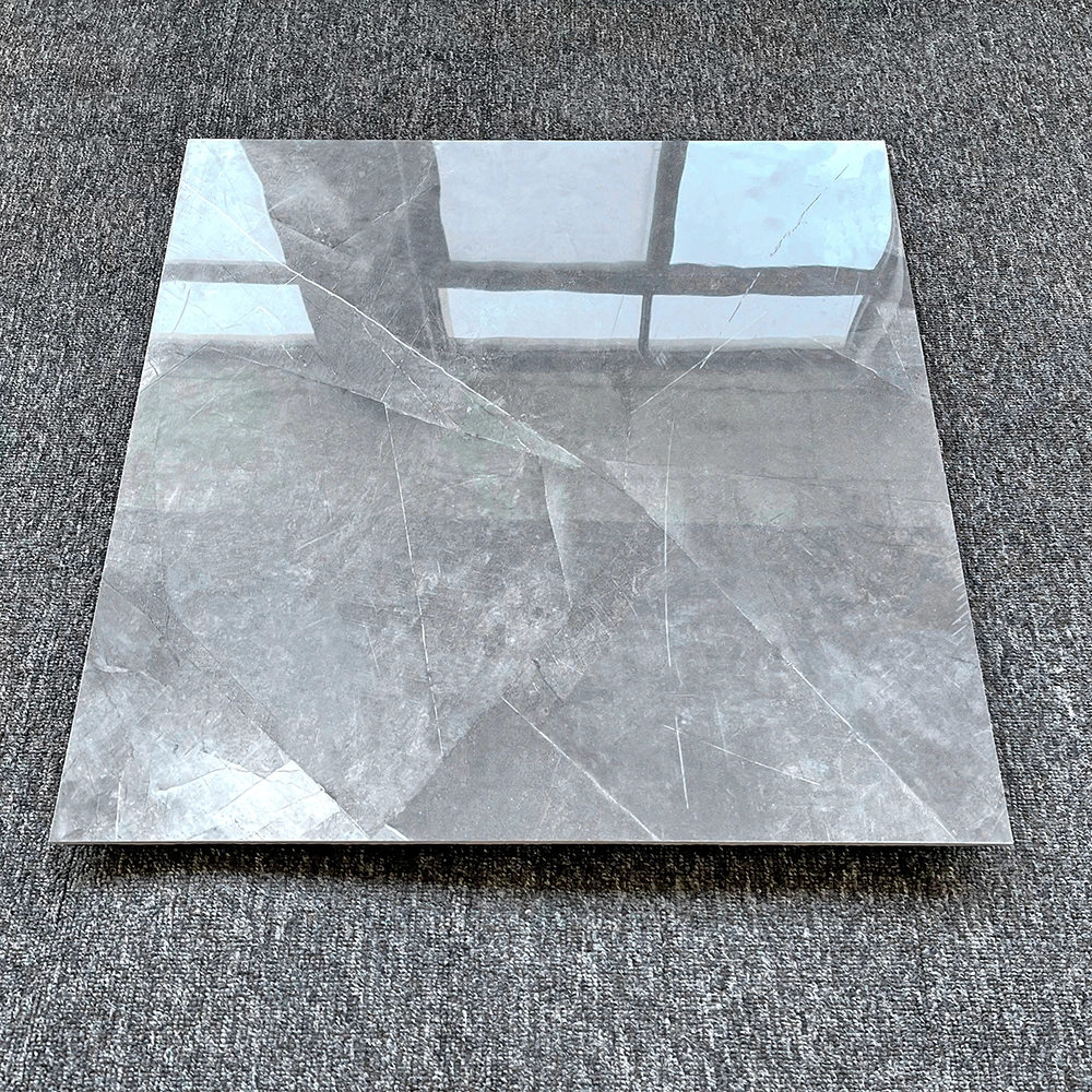 Super Effect Full Polished Dark Grey Ceramic Glazed Floor Tile Ceramic 60X60