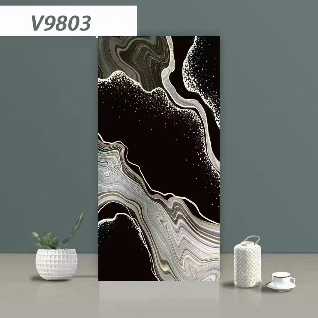 Foshan 600*1200 Big Board All Porcelain Whole Body Marble Gray Tile Living Room Non-Slip Floor Tile Light Luxury Background