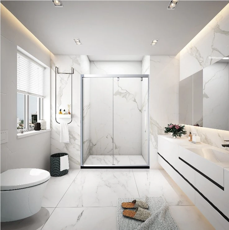 High Quality Custom Bathroom Walk-in Aluminum Alloy Frame Glass Shower Door