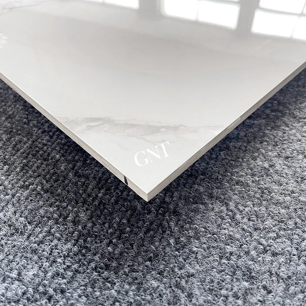 60X60 White Calacatta Marble Polished Floor Tiles Full Body Shiny Kitchen Floor Wall Tiles Foshan