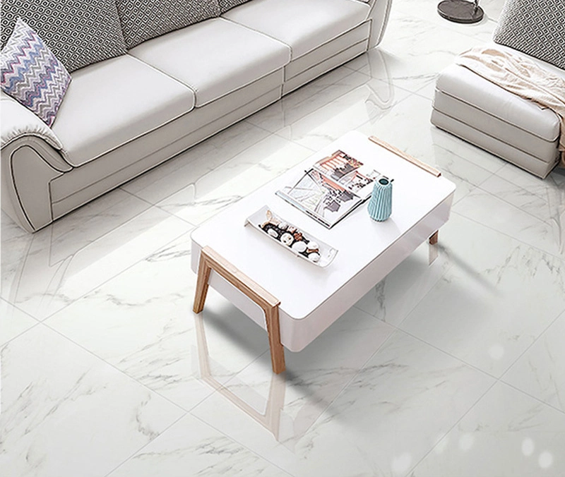 Volakas White Indoor Interior Glossy White Floor Tile for Basement Project