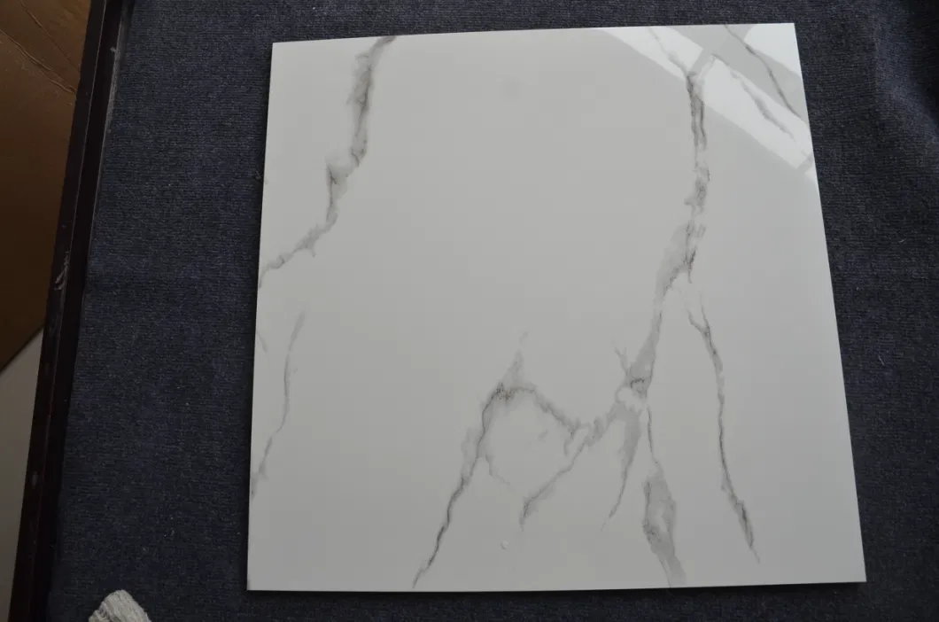 Foshan Factory China Ceramic Tile 600X600mm White Marble Porcelain Ceramic Floor Bathroom Easy to Clean Glazed Polished Tile