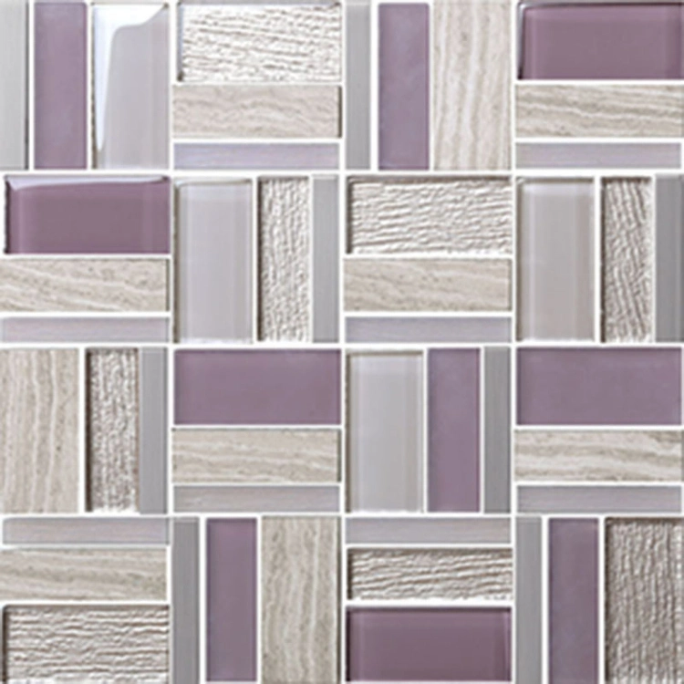 Foshan Factory Mix Color Square Glass Mosaic Kitchen Tile