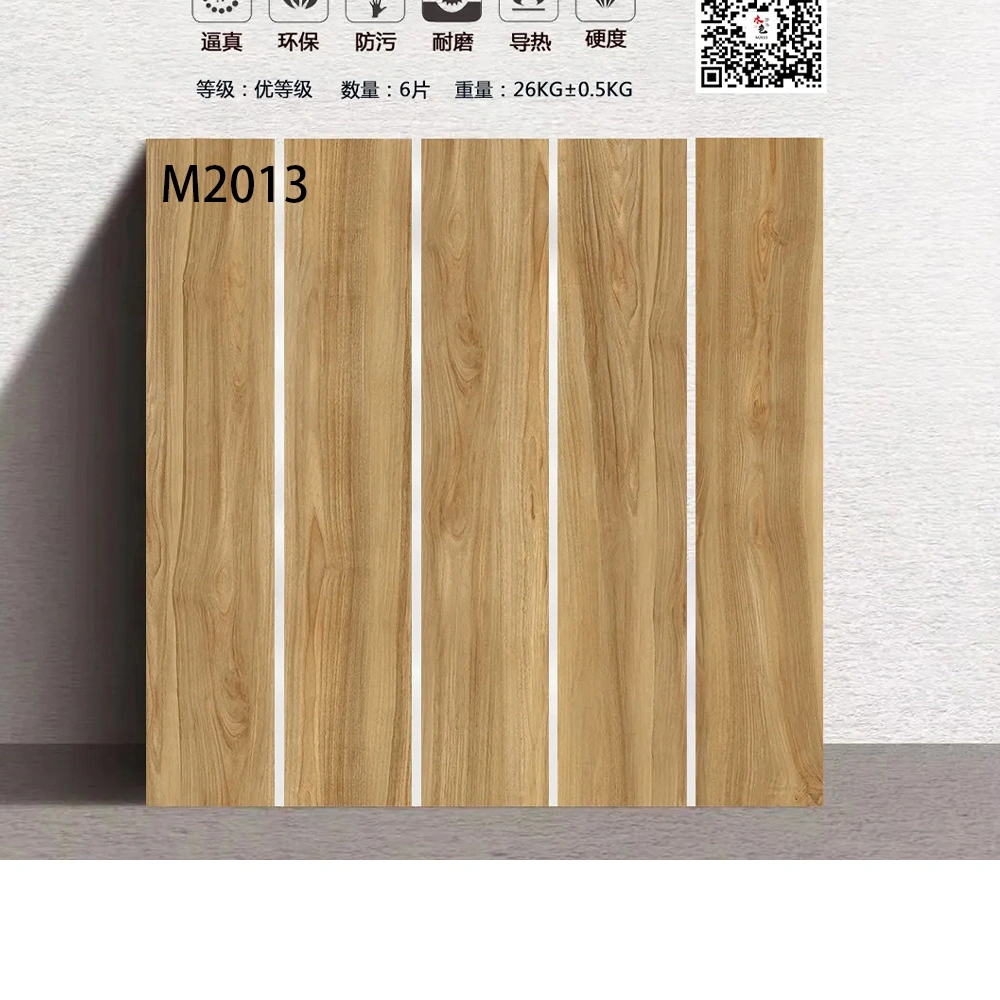 Imitation Wood Board Texture Porcelain Gray Glazed Ceramic Floor Tiles