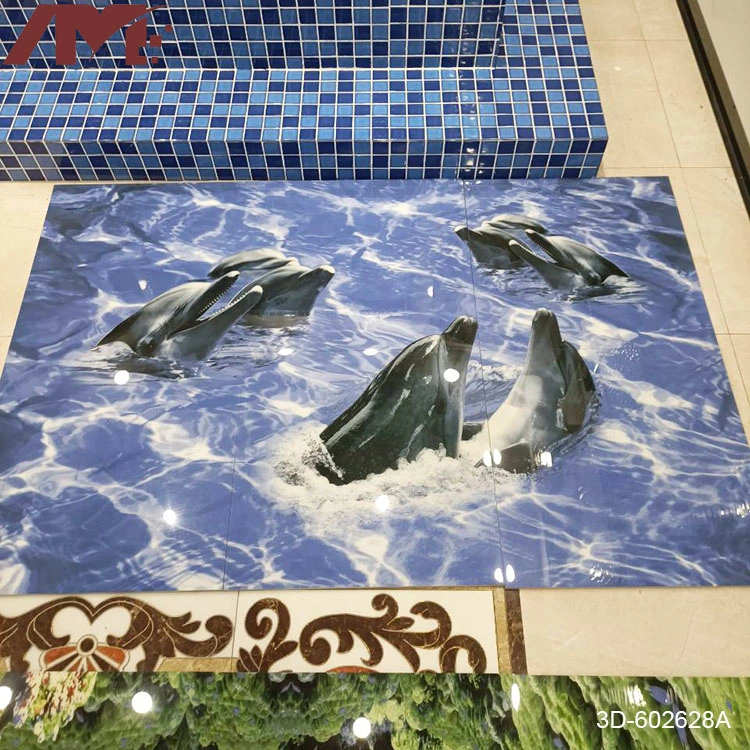 Seaworld 3D Art Background Wall Glazed Tiles for Home Decoration