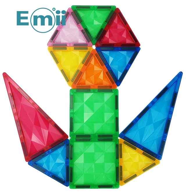 Emii Kids 100PCS Magnet Building Blocks Toys Set 3D Educational Magnetic Tiles