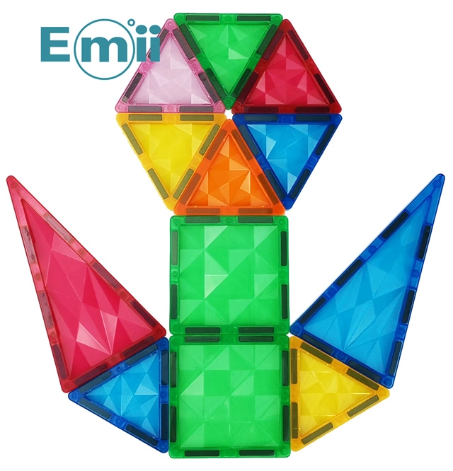 Emii 3D Magnetic Building Blocks Plastic DIY Construction Toy Educational Toy Magnetic Tiles