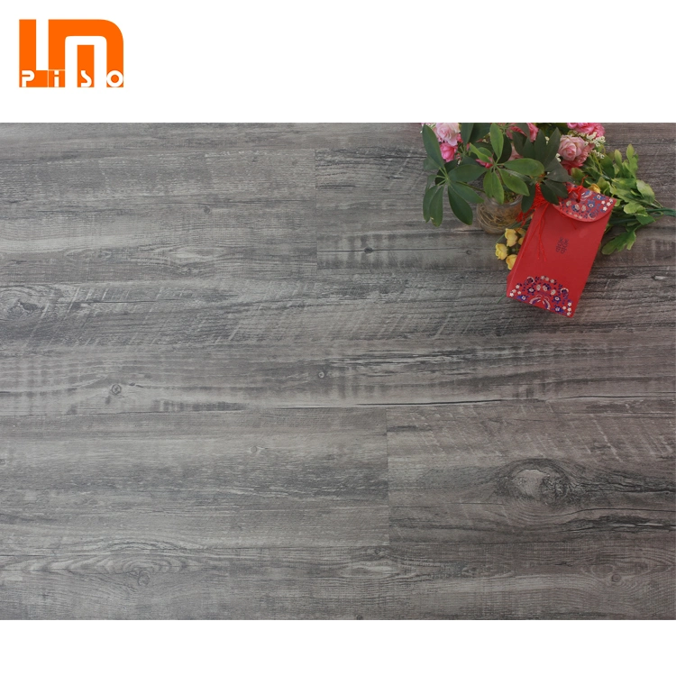 High Quality Indoor 4mm 4.5mm 5mm Gray Grey Color Waterproof Virgin Wood Design Vinyl Plank PVC Laminated Flooring Tiles/ Spc Rvp Click Flooring China Supplier