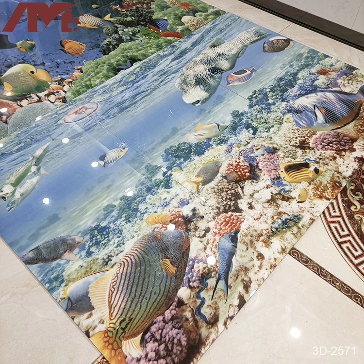 Seaworld 3D Art Background Wall Glazed Tiles for Home Decoration