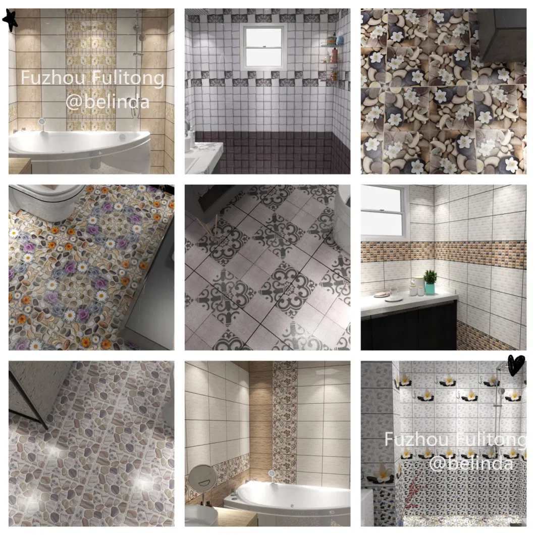 20X30cm Hot Sell Glazed White Ceramic Wall Tile for Bathroom