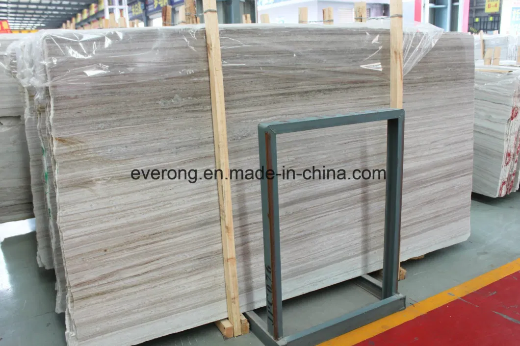 Chinese Crystal Wooden White Vein Palissandro Marble Tile