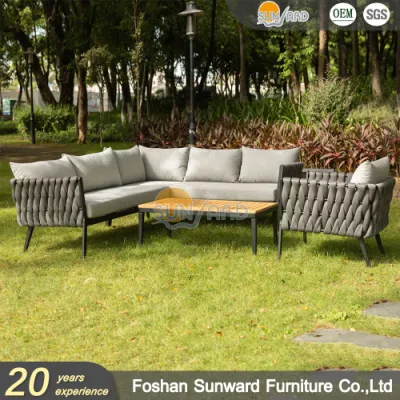 Sunward Modern Sofa Outdoor Hotel Home Garden Patio Rope Sofa Set Furniture