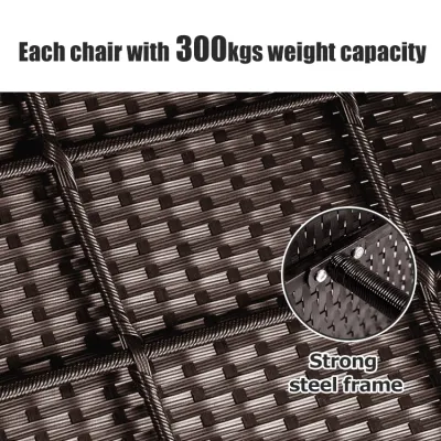 Factory Price Bistro Set Sectional Patio Conversation Sofa Garden Outdoor Rattan Furniture Iron Rattan Sofa Set Wicker Rattan Sofa Set