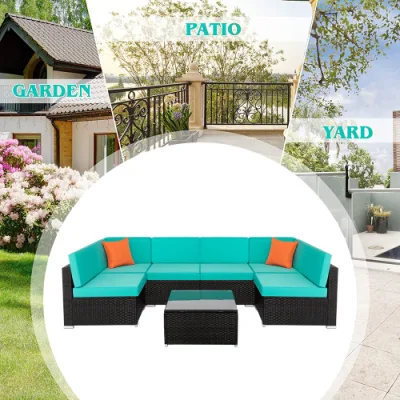 Top Selling Rattan Garden Furniture Weathered Teak Outdoor Sofa Modern Outdoor Furniture