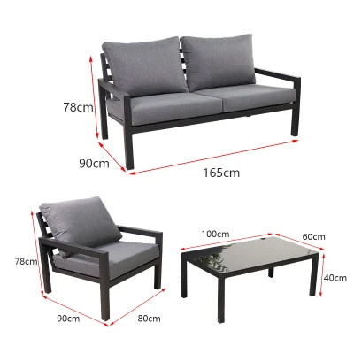 Restaurant Unfolded Darwin Outdoor Sectionals on Sale Metal Patio Couch